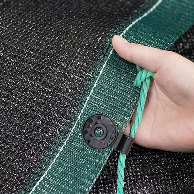 Shade Cloth Clips, 2025 Shade Cloth Heavy Duty Lock Grip Shade Cloth Fix Plastic Clamp, Tarp Clips Fence Fabric Clips Greenhouse Shade Cloth Clips for Garden Netting Sun Shade Net (Black, 100Pack)