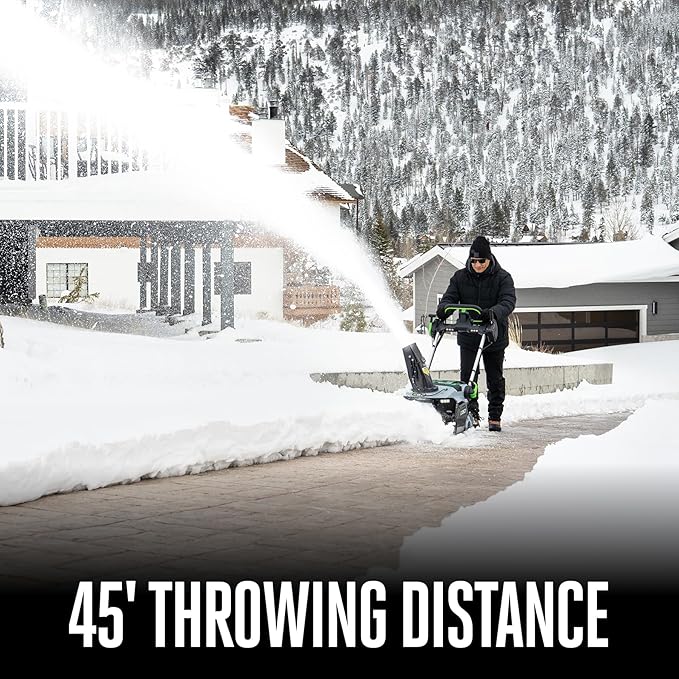 EGO Power+ 21" Electric Snow Blower, Cordless Auger-Propelled, Includes (2) 56 V 7.5Ah Batteries and Dual Port Charger - SNT2125AP