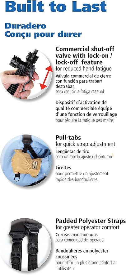 SOLO 425 4-Gallon Piston Backpack Sprayer, Wide Pressure Range up to 90 psi