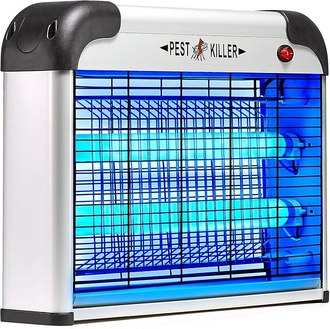 Fly Trap Indoor Bug Zapper, 2800V Powerful Flying Insect Mosquito Killer w/ 20W Blue Light Attract, Plug-in Pest Control Machine for Moth, Fruit Fly, Fungus Gnat, Garage Bug Catcher