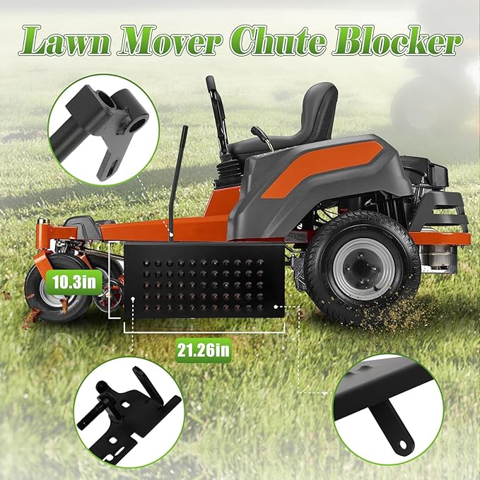 ACS6000ULS Advanced Chute System Compatible with Most Zero Turn Mowers. Chute Blocker Replace Part Number 088-6003-00, 088600300