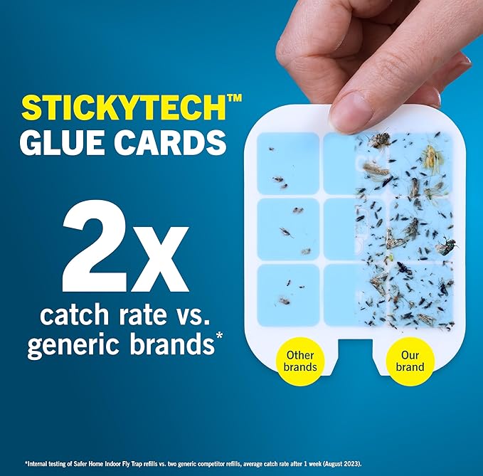 Safer Home SH506 Trap Refill Pack of Glue Cards for SH502 Indoor Fly Trap, 6 Count (Pack of 1)