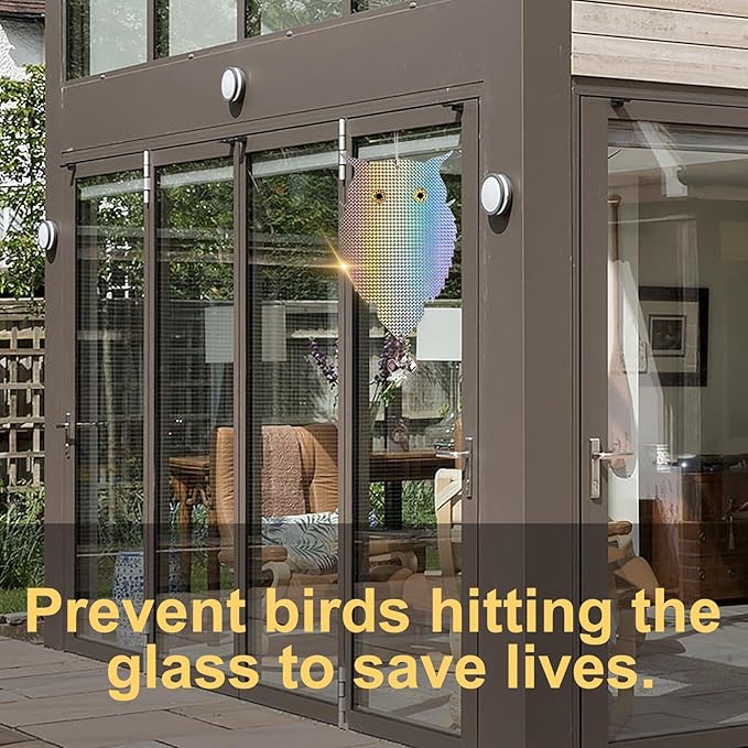 OFFO 4 PCS with 6 Reflective Bird Scare Rods to Scare Birds Away Bird Device for Woodpecker Pigeon Plastic Hanging Outdoors Reflective Keep Birds Away Home and Garden