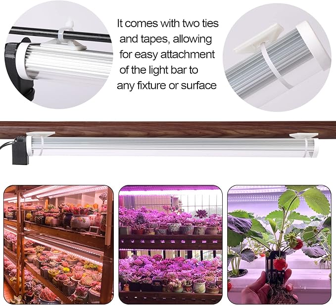 JCBritw Standing LED Grow Light，Adjustable T12 Bar Plant Light, White 6500K Full Spectrum Plant Grow Lamp on Stand for Indoor Plants Seed Starting, Seedlings, Veg, Flower