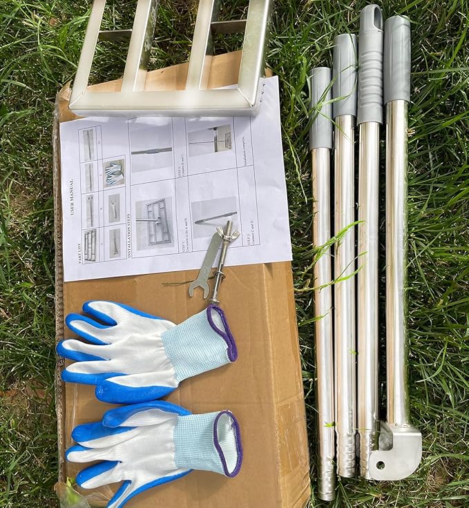 2025 Updated Lawn Leveling Rake, Lawn Leveler Tool with Double-Sided Design,70'' Adjuatble Stainless Steel Garden Rake, Rustproof Rakes Suitable for Landscaping Golf Course, Sand, Gardens, and Ranch