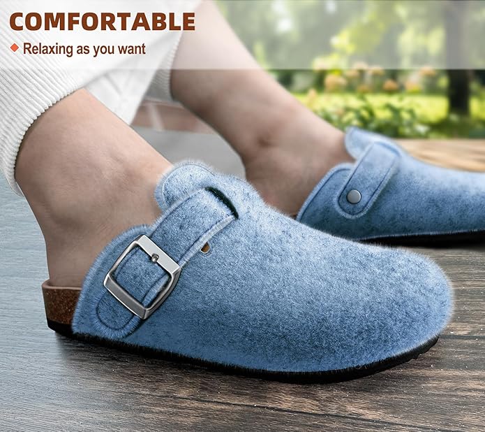 BULLIANT Comfort Clogs Slippers Sandals Nurse Work Shoes Unisex for Men Women with Cushioned Cork-Footbed