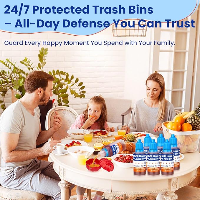 Fruit Fly Trap Refill Liquid Only, Effective Lure Refill Gnat Catcher for Indoors Fruit Fly Trap Refill Liquid, 0.68oz Bottle(6 Pack)