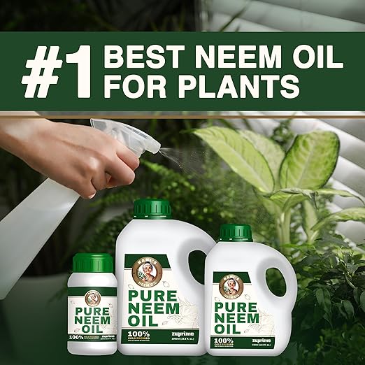 Nani's Pure Neem Oil for Plants Concentrate - Dilute for Use as Organic Neem Oil Spray for Plants, Outdoor & Indoor Use - 100% Cold Pressed - Horticultural Enhanced Plant Health & Shine Need (34 oz)