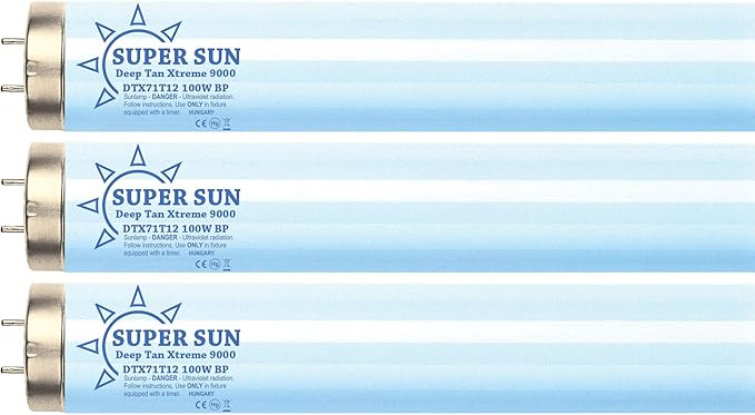 Super Sun Deep Tan Xtreme 9000 F71T12 100W Bipin Twisted Tanning Lamps - Hot! (6)