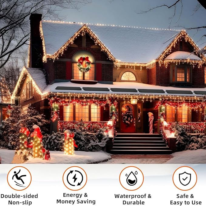 3PCS Heated Snow Melting Mats 10" x 30", Electric Outdoor Rubber Mats for Winter Snow & Ice Removal, Anti-Slip Heated Mats for Stairs, Steps, Walkway, Driveway, Decks Sidewalks