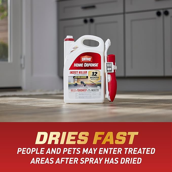 Ortho Home Defense Insect Killer for Indoor & Perimeter2 with Comfort Wand, Controls Ants, Roaches, and Spiders, 1.1 gal
