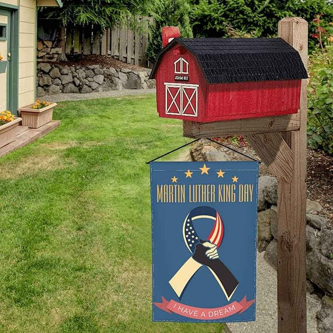 Mlk I Have A Dream Martin Luther King Jr Day Garden Flag Welcome Party Outdoor Outside Decorations Picks Home House Garden Yard Decor 12x18 Inch