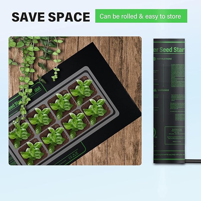 iPower 2-Pack Durable Waterproof Seedling Heat Mat 48" x 20" Warm Hydroponic Plant Germination Starting Pad