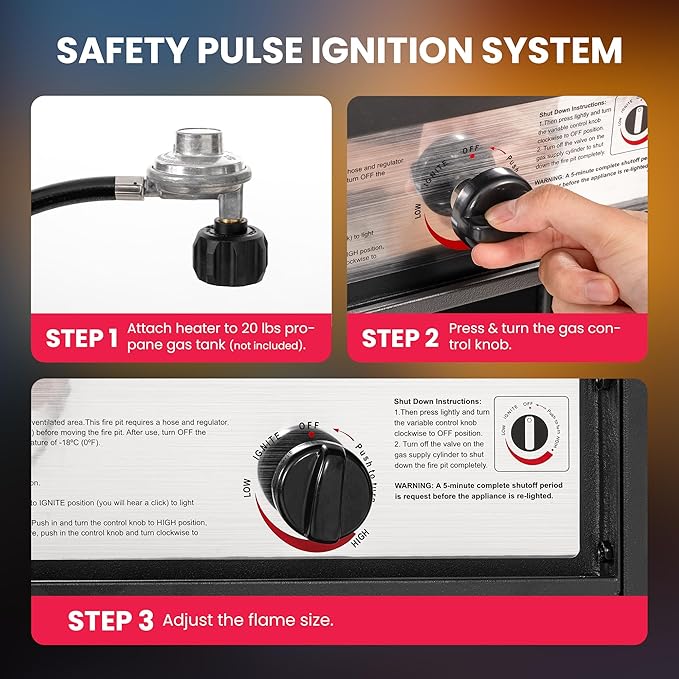 Pamapic Patio heater, 41,000 BTU Propane Outdoor Heater with Lockable Wheels, CSA Certificated Patio Heater with Cover for Patio, Backyard, Balcony (Ink)