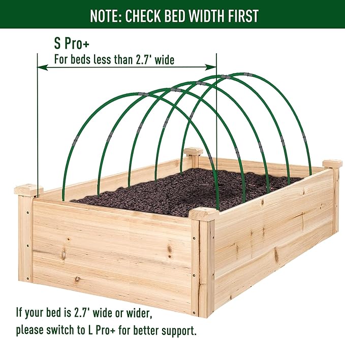 MAXPACE Greenhouse Hoops for DIY Grow Tunnels Less Than 2.7ft Wide, Rust-Free Fiberglass Support Hoops Frame for Garden Fabric, Plant Support Garden Stakes, Gardening Supplies, 25pcs