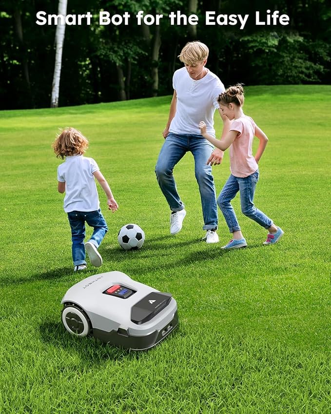 Genie600 Robot Lawn Mower - NO Wire, Full Band RTK+4-Eye Vision Robotic Lawnmower for 0.23 Acre, Auto Mapping, Multi-Zone Management, Accurate Obstacle Avoidance, Intelligent Path Planning