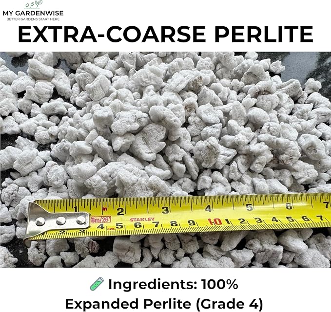 Perlite for Plants, Extra Coarse Grade 4 Horticultural Perlite, Organic Perlite for Gardening Indoor & Outdoor, Made in USA (30 quarts)