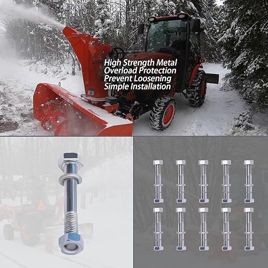 70060-01338 (10 Pack) Snowblower Shear Bolts Compatible with Kubota Snowblower BX2750D Front snowblower(Shear Bolt:5/16" x 2-1/4")