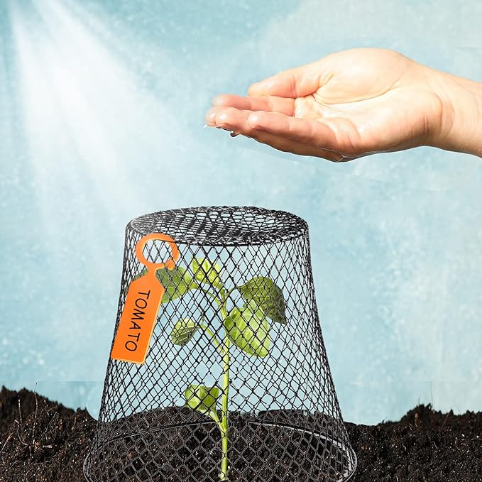 40 Pcs 9 inch Chicken Wire Plant Covers Bulk,Wire Garden Cloches Chicken Wire Cloche Plant Protector Metal Heavy Duty Garden Plant Cloche for Keeping Bunnies Chicken Squirrels Birds Other Out