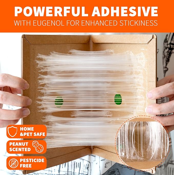 Glue Mouse Traps Indoor for Home 6 Pack, Large Sticky Mouse Traps for Inside House, Pre-Baited Adhesive Non-Toxic Glue Traps for Mice Rats, Snakes, Lizard, Insect(13.5" x 8.5")