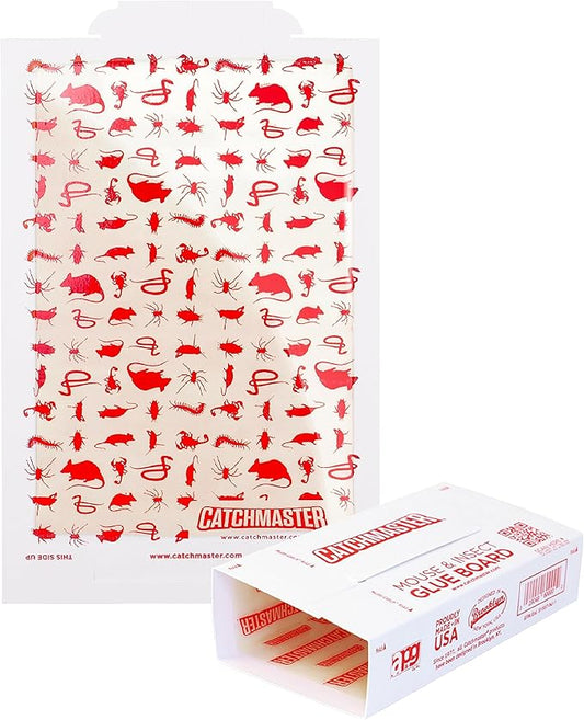 Catchmaster Pro Series Multi-Catch Mouse Trap 12-Pack Refill, Humane Mouse Traps Indoor for Home, Includes Replaceable Glue Boards, Pet Safe Pest Control, Live Catch for Garage & Shed