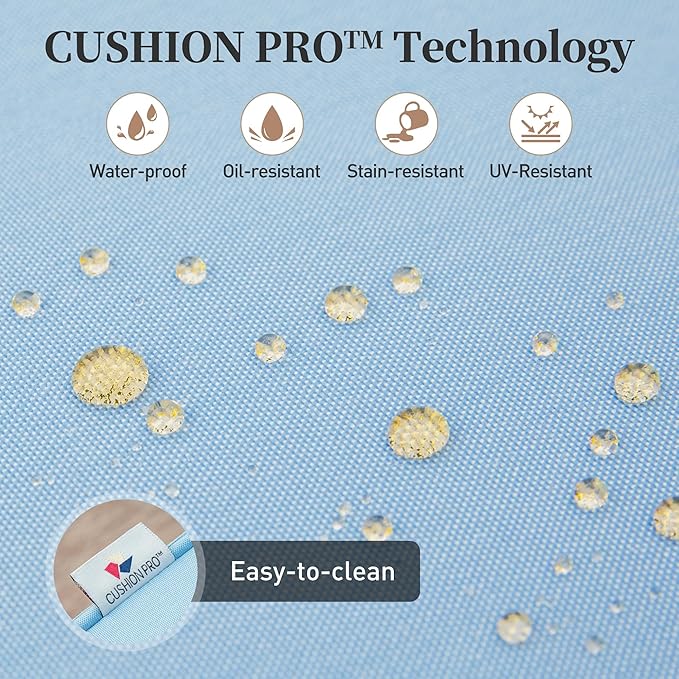 6 Pieces Metal Patio Furniture Set with Firepit Table, Patio Conversation Set with 5.75" Thick Cushion, Outdoor Furniture 3-Seater Sofa, 2 Rocking Chair & 2 Ottoman for Backyard, Blue