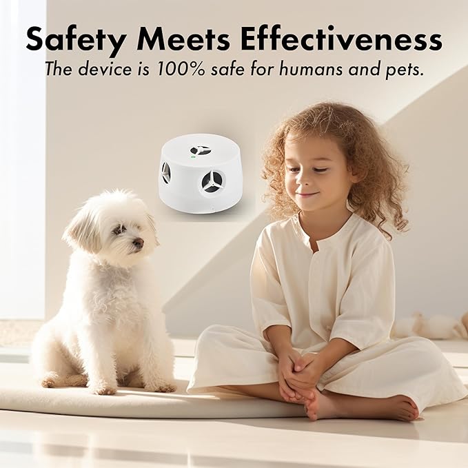 DigiMax 360° Rodent Repellent Mice Repellent Indoor ultrasonic Plug in with 5 Ultrasonic Speakers USB & Battery Powered Pest Control Basement Warehouse Storage Office Home (2-pc)