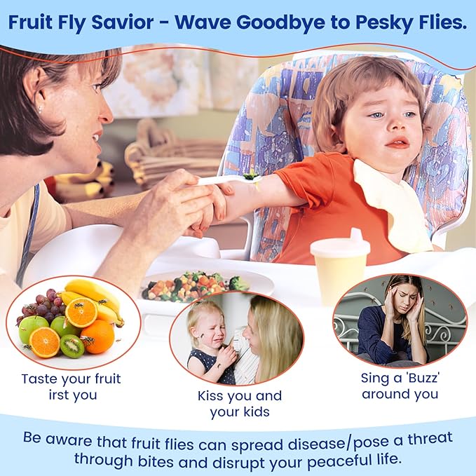 Fruit Fly Trap Refill Liquid, 0.68oz Bottle - Indoor Gnat Killer Lure, Ready-to-Use Attractant for Home Kitchen(4 Pack)