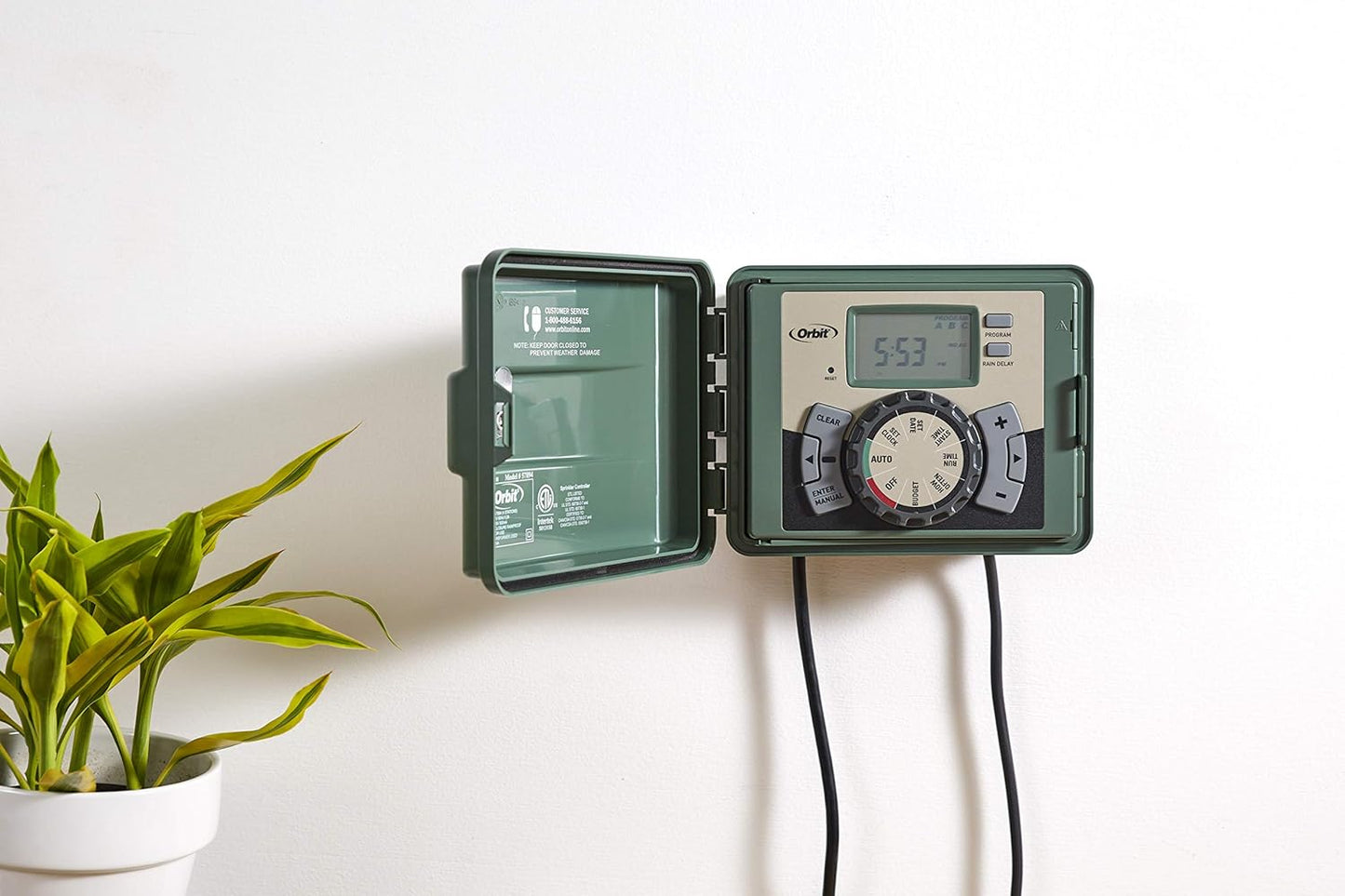 Orbit 57896 6-Station Outdoor Swing Panel Sprinkler System Timer