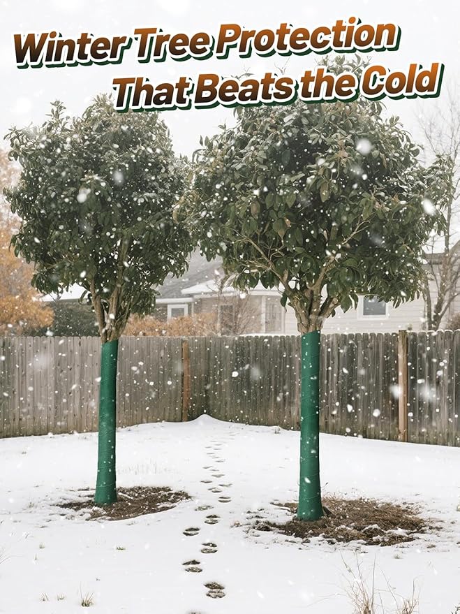 ANPHSIN 3pcs Breathable 3-Layer Tree Protector Wrap - Total 197ft Thicker Freezeproof Trunk Guard, Winter Plant Covers for Sapling Fruit Trees Keeping Warm & Moisturizing, Away from Deers