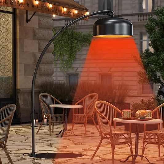 EAST OAK Outdoor Heater 3000W, Electric Arch Patio Heater for Commercial Use, Electric Infrared Heater with 3 Heat Settings, IP65 Waterproof & Dustproof Remote Control,Black 240V