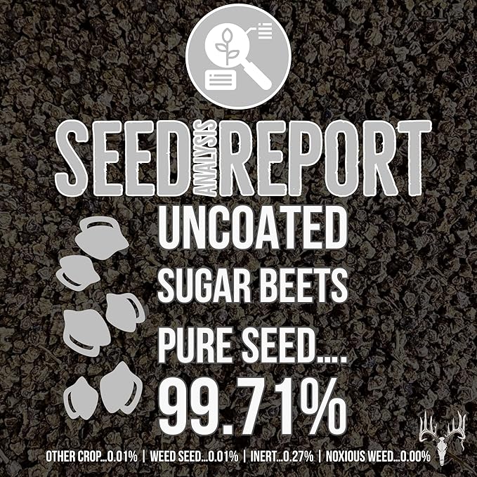 Dwight’s Pure Sugar Beet Seed for Deer, 6LB EcoPack, Planting Seeds Grow Whitetail & Turkey Hunting Food Plot Attractants, Winter Root Crop & Cold Tolerant Forage Feed Wildlife, No Coat