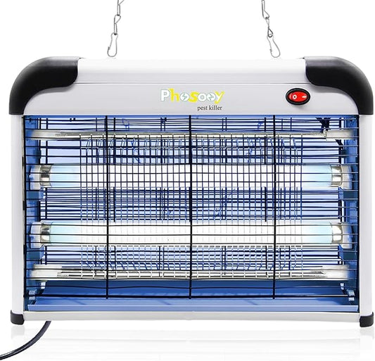 Electric Bug Zapper, 2800V High Grid Indoor Mosquito Killer with 20W Lamps, Plug-in Hanging Insect Trap for Mosquitoes, Moths, Gnats, Flies and Flying Insects Indoor Use