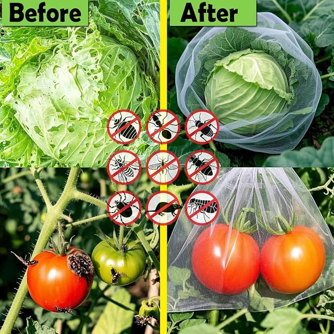 Garden Netting, Plant Covers 4x10Ft Net Ultra Fine Mesh Protection Netting for Vegetable Plants Fruits Flowers Crops Greenhouse Row Cover Raised Bed Barrier Screen Protection Net Cover