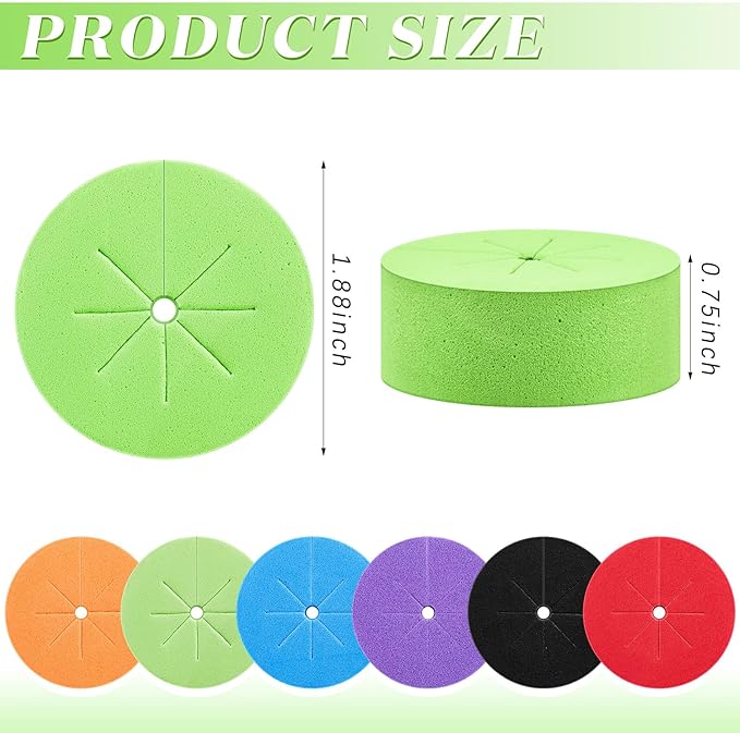 Lallisa 120 Pcs Clone Collars 2 Inch Foam Inserts for Hydroponic Cloning Machines Fits 2" Net Pots Reusable Collars for Hydroponics Plant Germination in DIY Cloner and Clone Machines (Multicolor)