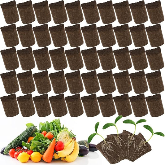 Amyhill Hydroponic Sponges Grow Starter Pods Organic Growth Sponge Starter Plugs for Plant Cloning Growing (50 Pcs)