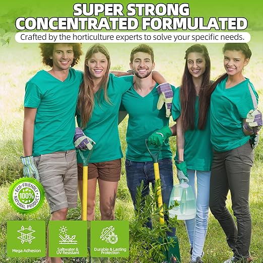 Mulch Glue 2 Gallon, Ultra-Stick Rock Glue for Landscaping, Gravel Binder Non-Toxic Rubber Mulch Lock Adhesive, Heavy Rain & Windproof for Gardens, Pea Gravel Stabilizer, Lasts up to 2 Year