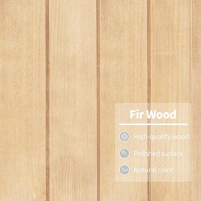 MCombo 2-Tier Wooden Cold Frame Garden Greenhouse Raised Flower Planter Shelf Bed Protection 6057-0160 (Natural)