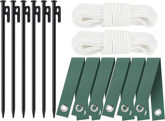 Heavy Duty Steel Tree Stake Kits Tree Stakes and Supports for Leaning Trees Tree Staking and Support Kits for Young Tree Against Bad Weather (2, 12 in)
