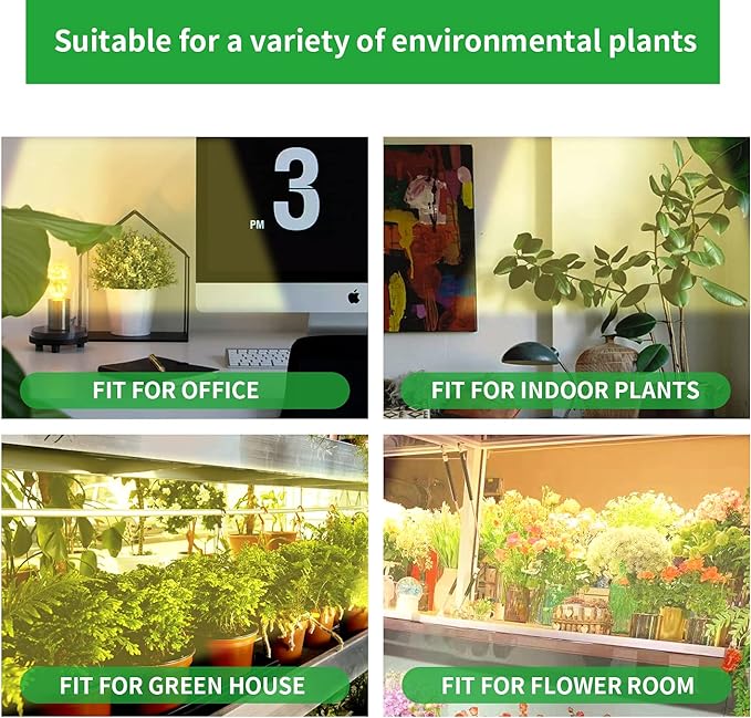 LED Plant Growing lamp, 3000K Full Spectrum Grow Light Strips for Indoor Plants with 3/9/12H Timer & 10 Dimmable Levels, Sunlike Grow Light for Green House Hydroponics Succulent