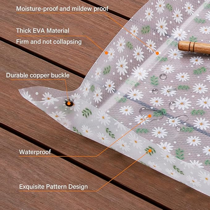 Repotting Mat for Indoor Plants Waterproof Clear Potting Mat Foldable Plant Potting Repotting Tray Portable Gardening Tray for Indoor Potting Soil, Gardening Gifts for Women 31.5 x 23.6(Leaves)