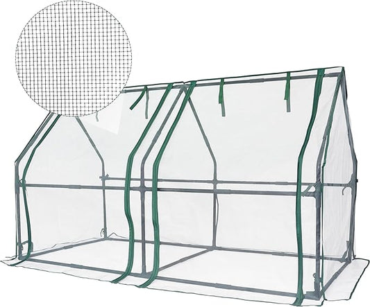 Gardzen Mini Greenhouse with Mesh Cover, Portable Outdoor Greenhouse, Enhanced Ventilation, Ideal for Spring, Summer & Fall 71.7"(L) x36.2(W) x42.5(H)