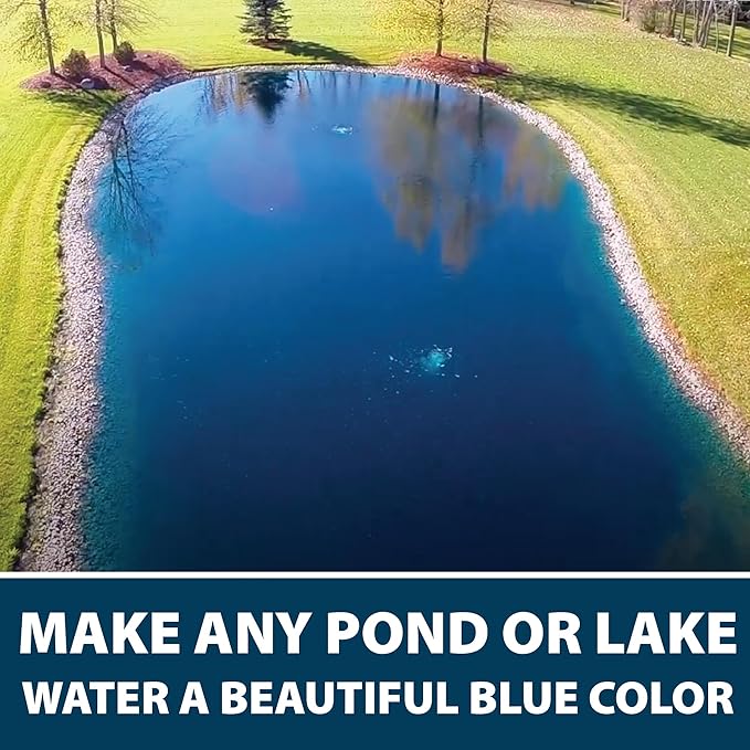 Airmax Pond Dye Packets Nature's Blue Colorant for Large Pond & Lake, Beneficial UV Blocking Color Concentrate, Maintain Clean & Clear Water, Fish Safe, Easy Treatment, 2 Soluble Packets