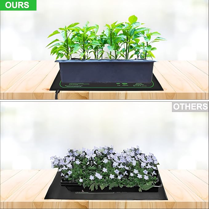 1 Pack 21W Seedling Heat Mat for Seed Starting,10" x 20.75" Waterproof Heating Pad for Indoor Plants Germination(M)