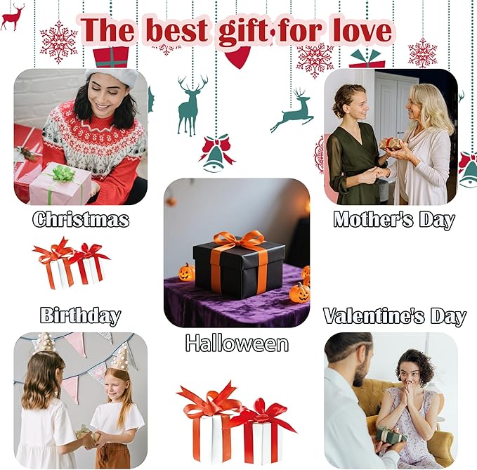 Stained Glass Window Hanging Halloween White Ghost Black Bat 9.8" - Suncatcher Door Garden Sunroom Horror Pumpkin Sun Catcher Birthday for Friend Mom Men Woman Nana