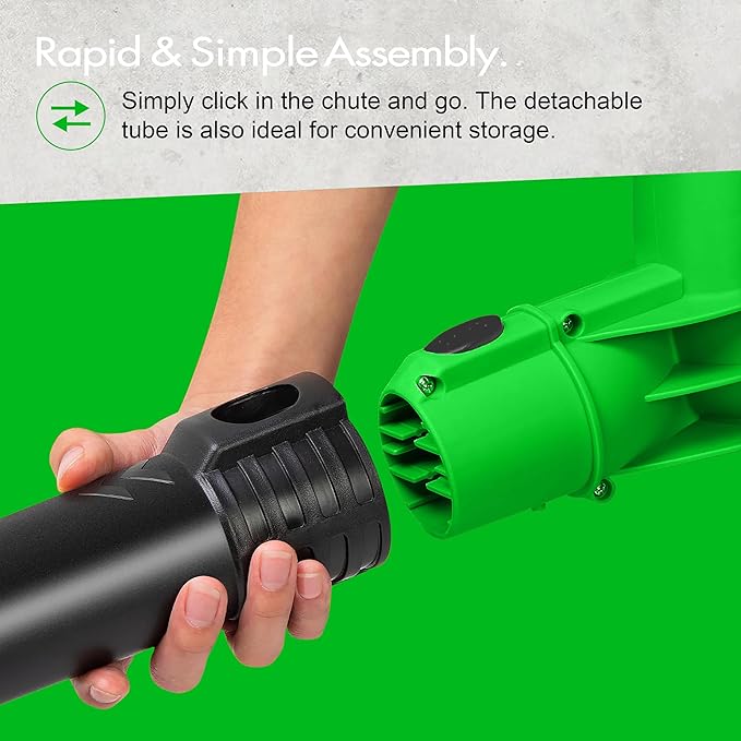 GUEDE Electric Leaf Blower, Corded 7 Amp, 155MPH Air Speed, Lightweight & Handheld for Lawn Care, Patio Cleaning, Leaves & Snow Blowing