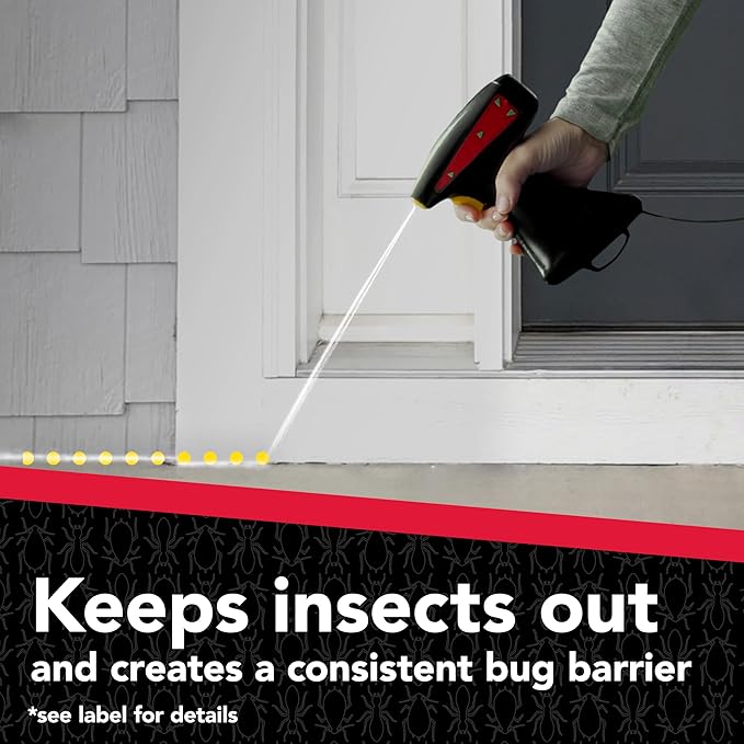 Raid MAX Perimeter Protection, 1 Gallon, Indoor & Outdoor Insecticide Spray with Reusable Electric Sprayer