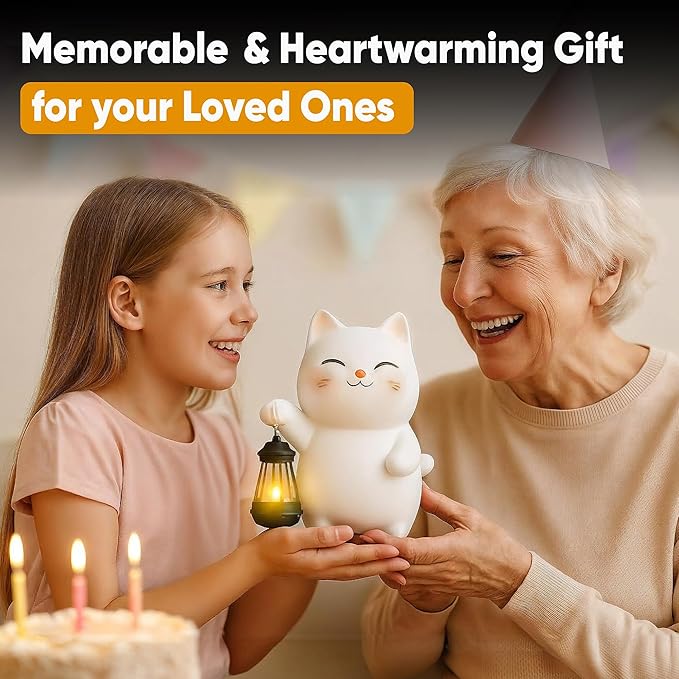 Solar Cat Garden Statue – Outdoor Garden Art, Lawn Ornaments & Patio Yard Decor, Cat Lover Gifts for Women Mom Grandma