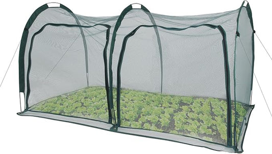 Flexible Net Grow Tunnel - Garden Greenhouse Mesh Cover Growhouse Cloche for Protecting Fruit Vegetables Plants Cultivation (2M)