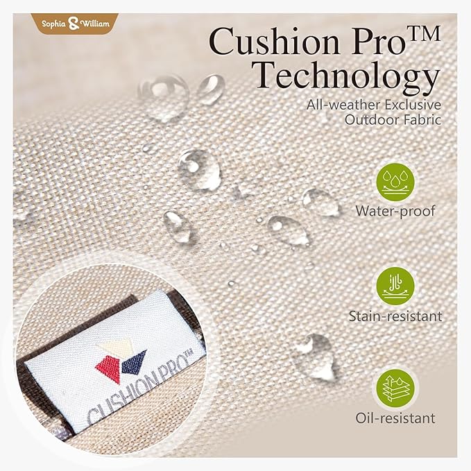 Sophia & William Oversized Patio Furniture Set with Fire Pit Table, Outdoor Wicker Rattan Sectional Sofa 8 Piece Patio Conversation Set for Deck, Backyard, Porch, Outside(45-Inch Fire Pit,Beige)